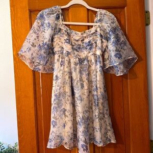 Abercrombie & Fitch blue floral patterned dress.